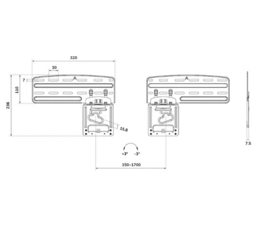 Neomounts WL30-265BL1 Wall Mount Black 43-85 inches - Image 2