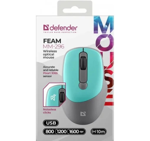 Defender WIRELESS MOUSE SILENT C LICK FEAM MINT - Image 4