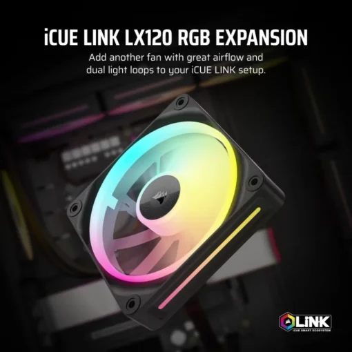 Corsair iCUE LINK LX120 RGB 120mm Single Fan - Image 3