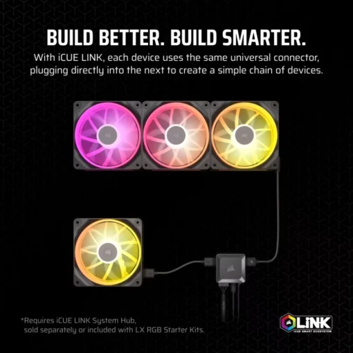 Corsair iCUE LINK LX120 RGB 120mm Single Fan - Image 5