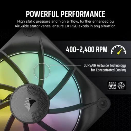 Corsair iCUE LINK LX120 RGB 120mm Triple Fan Ki - Image 5