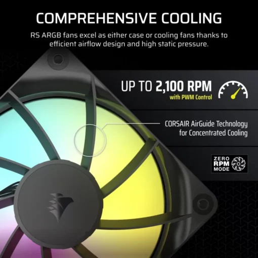 Corsair RS120 ARGB 120mm Fan Triple Pack - Image 5