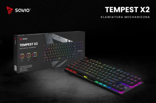 Savio Keyboard RGB Tempest X2 Outemu Blue - Image 5