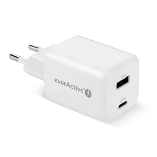 everActive PHONE CHARGER GAN 1X US B, 1X USB-C 45W WHITE - Image 5