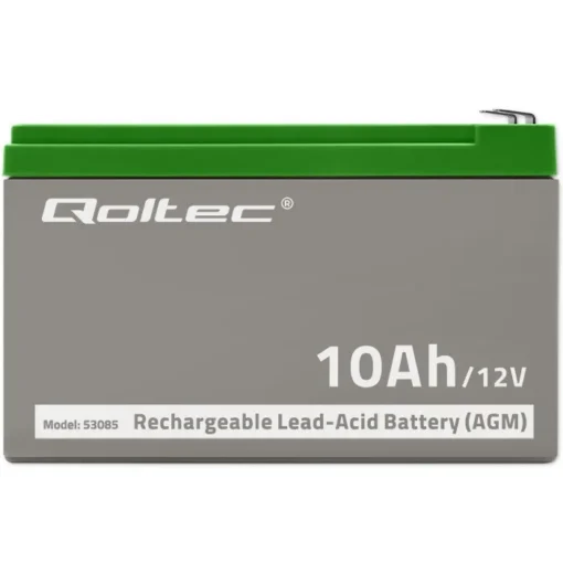 Qoltec AGM battery 12V 10Ah Maintenance free for UP - Image 4