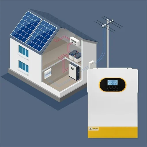 Qoltec Solar inverter 6.2kVA Off Grid,120A,MPPT,LCD - Image 5