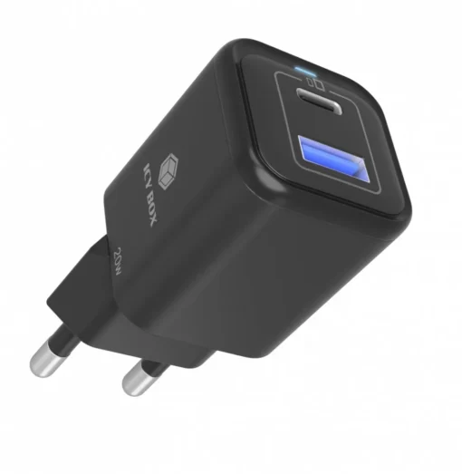 IcyBox USB charger IB-PS1020-PD USB 20W, 1x Type-C, 1xType-A - Image 4