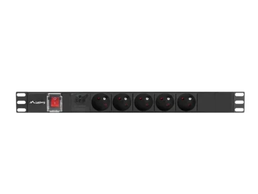 Lanberg PDU rack power strip 19 inch 1U 16A 5x230V 2m black - Image 5