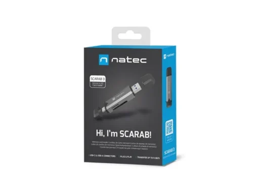 Natec Card reader SCARAB 3 USB A/C SD/MICRO USB 3. - Image 2