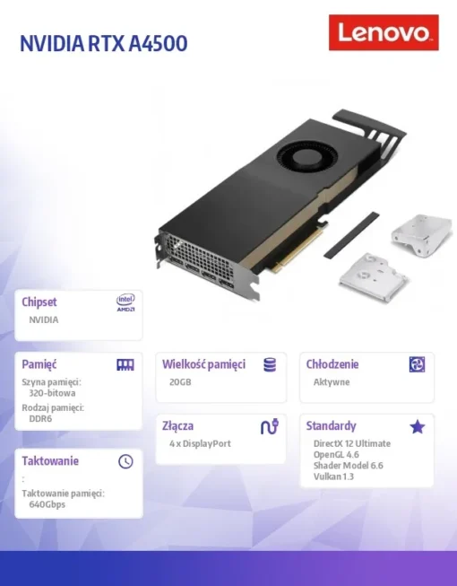 Lenovo видео карта Nvidia RTX A4500 20 GB GDDR6 - Image 3