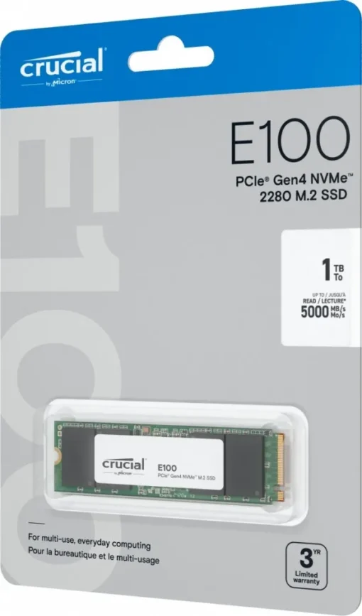 Crucial SSD E100 1TB M.2 NVMe 2280 PCIe 4.0 5000/4500 MB/s - Image 5