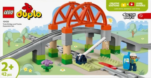 LEGO DUPLO 10426 Train Bridge and Tracks Expansion Set - Image 3