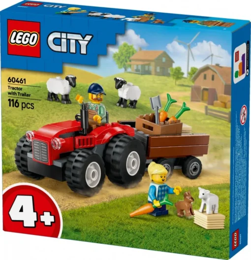 LEGO City 60461 Red Farm Tractor with Trailer & Sheep - Image 2