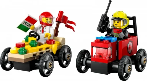 LEGO City 60458 Pizza vs. Fire Truck Race Car Pack - Image 4