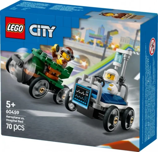 LEGO City 60459 Airplane vs. Hospital Bed Race Car Pack - Image 2