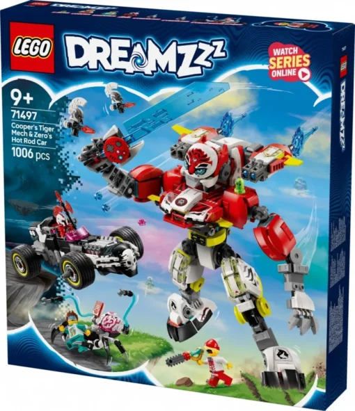 LEGO Blocks DREAMZzz 71497 Coopers Tiger Mech Zeeros Hot Rod Car - Image 2