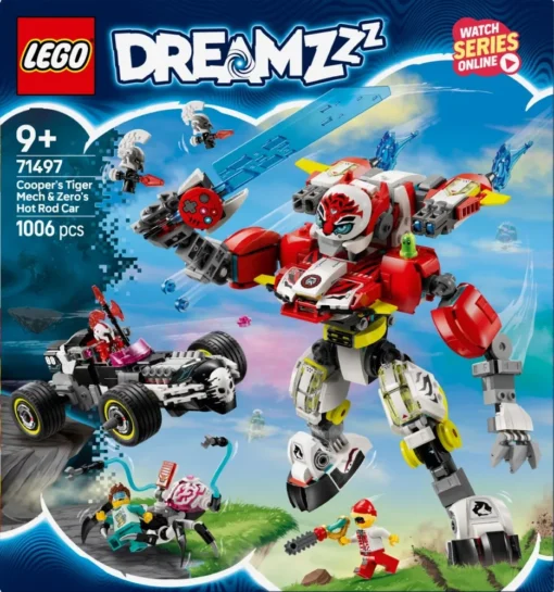 LEGO Blocks DREAMZzz 71497 Coopers Tiger Mech Zeeros Hot Rod Car - Image 3