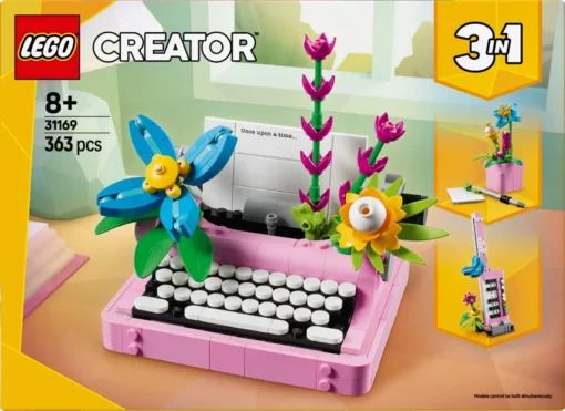 LEGO Blocks Creator 31169 Typewriter with Flowers - Image 3