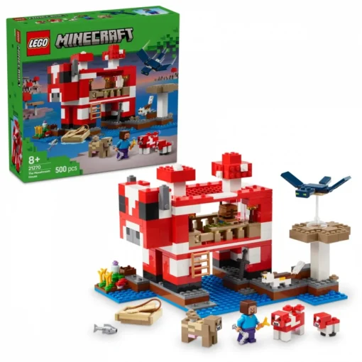 LEGO Bricks Minecraft 21270 The Mooshroom House - Image 4