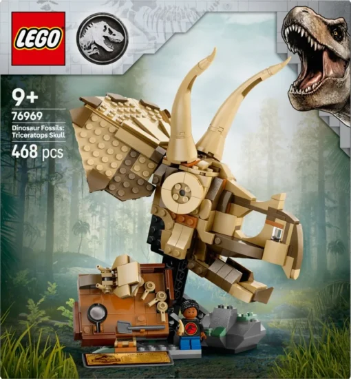 LEGO Blocks Jurassic World 76969 Dinosaur Fossils: Triceratops Skull - Image 3