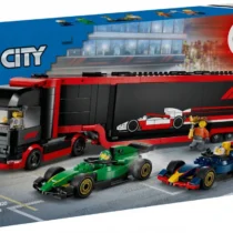 LEGO Bricks City 60445 F1 Truck with RB20 & AMR 24 F1 Cars