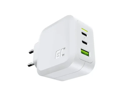 Green Cell зарядно PowerGaN 65W PD 3.0 QC 3.0 2xUSB-C 1xUSB-A white - Image 4