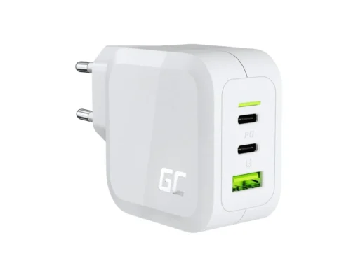 Green Cell зарядно PowerGaN 65W PD 3.0 QC 3.0 2xUSB-C 1xUSB-A white - Image 3