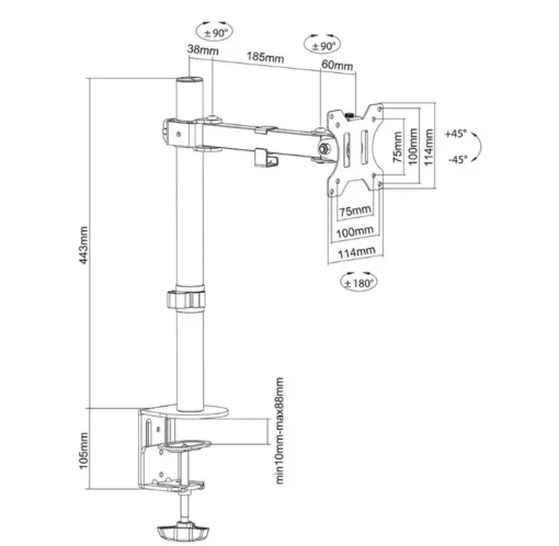 Neomounts FPMA-D540BLACK Desk Mount 2 pivots - Image 2