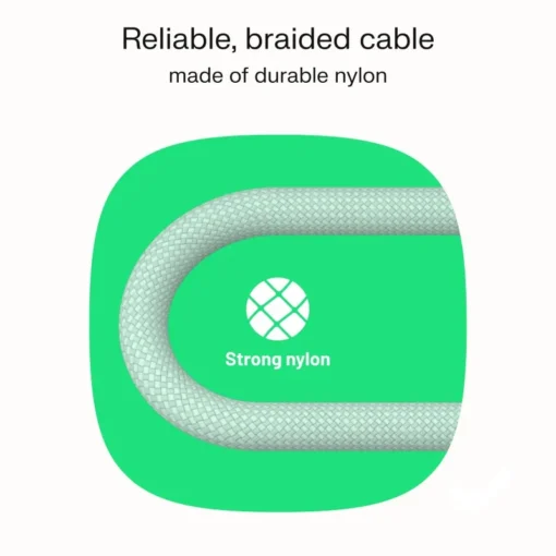 Green Cell Cable USB-C-USB-C PowerStream 100W braid 1,2m green - Image 2