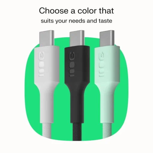 Green Cell Cable USB-C-USB-C PowerStream 100W braid 1,2m green - Image 3