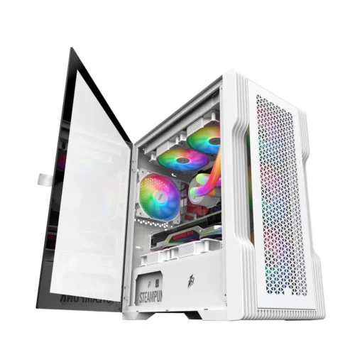 1stPlayer кутия Case mATX - TRILOBITE T3 Mesh White - Image 2