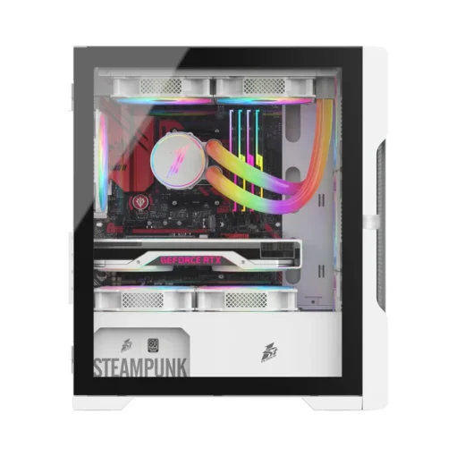 1stPlayer кутия Case mATX - TRILOBITE T3 Mesh White - Image 5