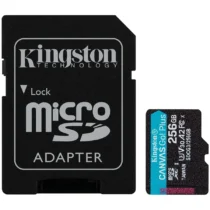 Карта памет Kingston 256GB microSDXC Canvas Go Plus 170R A2 U3 V30 Card + ADP