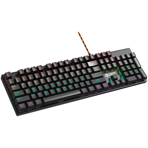 Геймърска клавиатура CANYON keyboard Deimos GK-4 Rainbow US Wired Black - Image 2