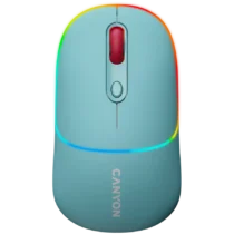 Безжична мишка CANYON mouse MW-22 Dual Band RGB Wireless Dark Cyan