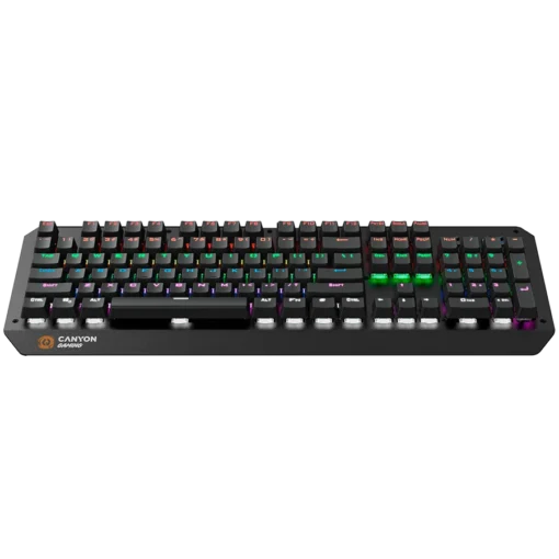 Геймърска клавиатура CANYON keyboard Hazard GK-6 RGB US Wired Black - Image 2