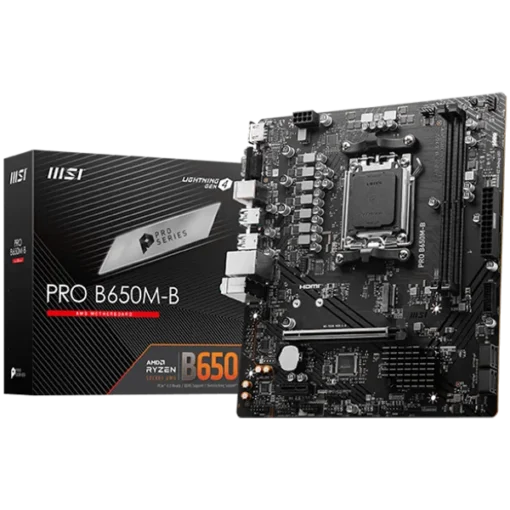 Дънна платка MSI Main Board Desktop PRO B650M-B (AM5 2x DDR5 1xHDMI 1x VGA 1x PCI-E x16 1x PCI-E x1 1x M.2 4x SATA 6G 6x