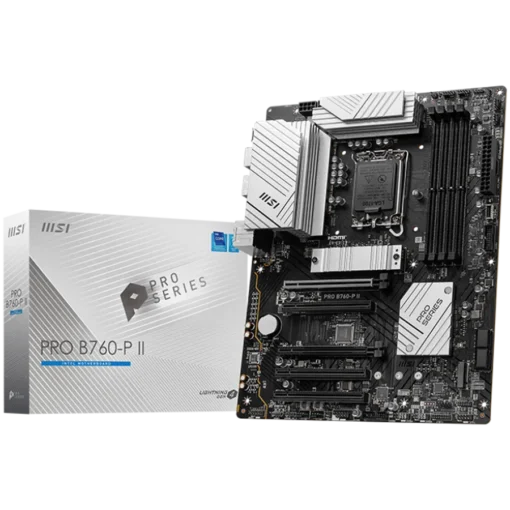 Дънна платка MSI PRO B760-P II ATX Intel B760 LGA 1700 Dual Channel DDR4 up to 7000MHz 4xDDR5 5x PCIe x16 slots 2x M.2 s