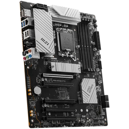 Дънна платка MSI PRO B760-P II, ATX, Intel B760, LGA 1700, Dual Channel DDR4 up to 7000MHz, 4xDDR5, 5x PCIe x16 slots, 2x M.2 slots, 1x HDMI, 4x USB 2.0, 4x USB 5Gbps, 7.1 HD Audio, 2.5G LAN, 4x EZ Debug LED, 3Y - Image 2