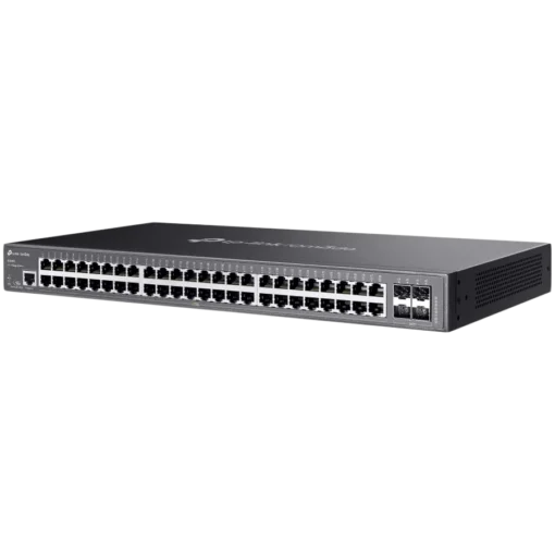 Kомутатор TP-Link SG3452 Omada 48-Port Gigabit L2+ Managed Switch with 4 SFP Slots, 48× Gigabit RJ45 ports and 4× Gigabit SFP slots, Static Routing, VLAN, ACL, QoS, IGMP Snooping, ERPS, Zero-TouchProvisioning, Omada APP - Image 2