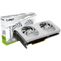 Видео карта Palit RTX 4060Ti White 8GB GDDR6 128 bits 2310/2535 Mhz 1x HDMI 2.1a 3x DP 1.4a two fan 1x 8-pin Power conne