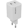 Зарядно за мобилен телефон CANYON charger CU45CC GaN 45W 2xPD EU White