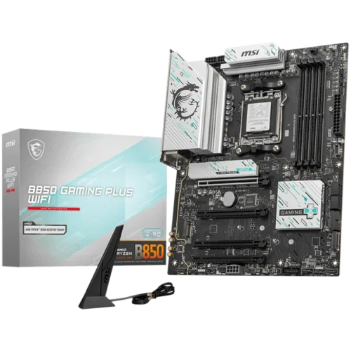 Дънна платка MSI B850 GAMING PLUS WIFI ATX Socket AM5 4x DDR5 Dual Channel DDR5 up to 8200(OC)MHz 4x PCIe 3.0 x16 slot 3