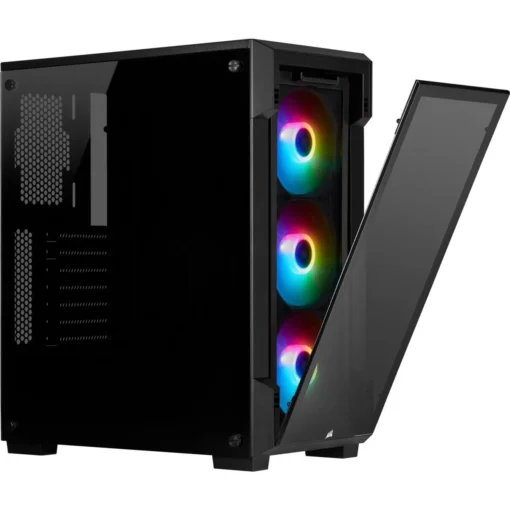 Кутия за компютър Corsair iCUE 220T RGB Smart Mid Tower, Tempered Glass, Черна - Image 3