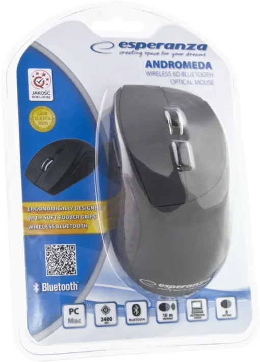 Esperanza Optical Mouse BLUETOOTH EM123K ADROMEDA 1000/1600/2400DPI, 6D - Image 2