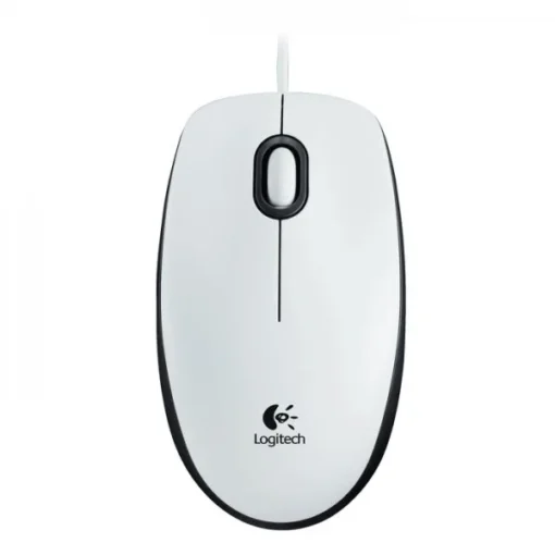 МИШКА LOGITECH M100 - Жична - White - PN 910-006764