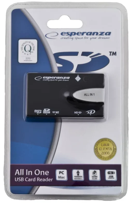 Esperanza CARD READER ALL IN ONE EA129 USB 2.0 - Image 3