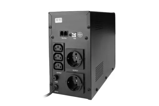 Gembird UPS 1200VA Line-In 3X IEC 230V OUT, USB, RJ11 - Image 2