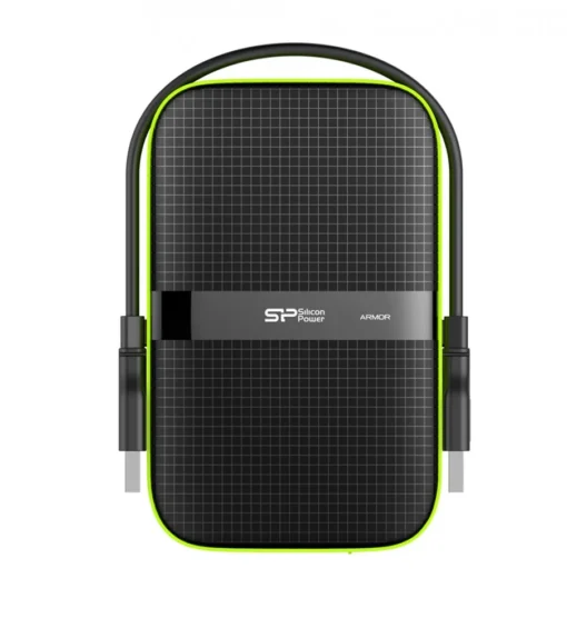 Silicon Power ARMOR A60 1TB USB 3.0 BLACK-GREEN/ARMORударо/прахо и водоустойчив - Image 3