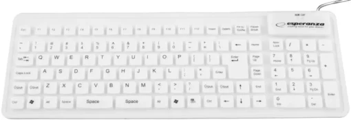 Esperanza KEYBOARD SILICONE EK126W USB/OTG FLEXIBLE WHITE - Image 2